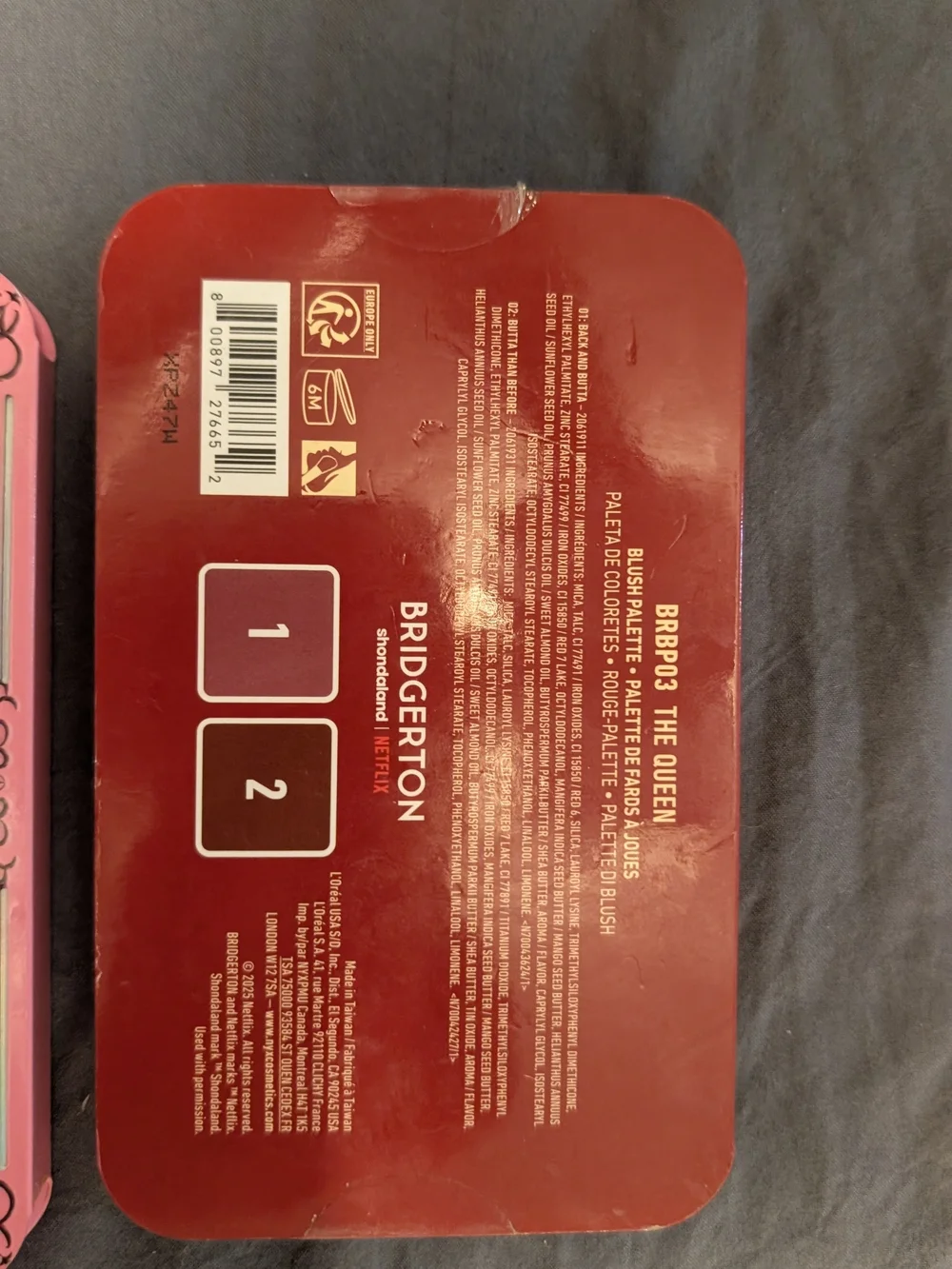 NYX Bridgerton The Queen & Wallflower Blush Duo - Red and Pink
